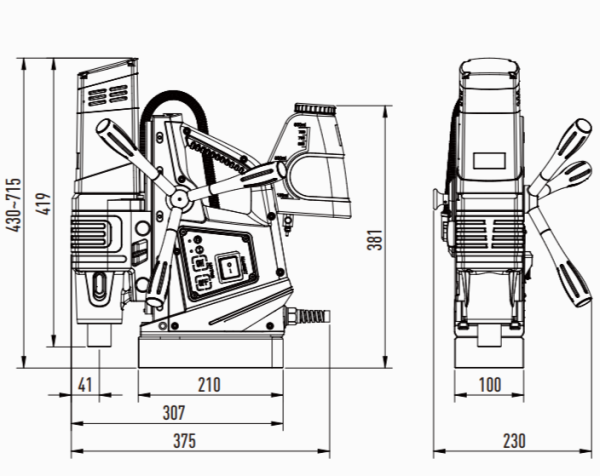 Магнитный сверлильный станок AT-S SU-60